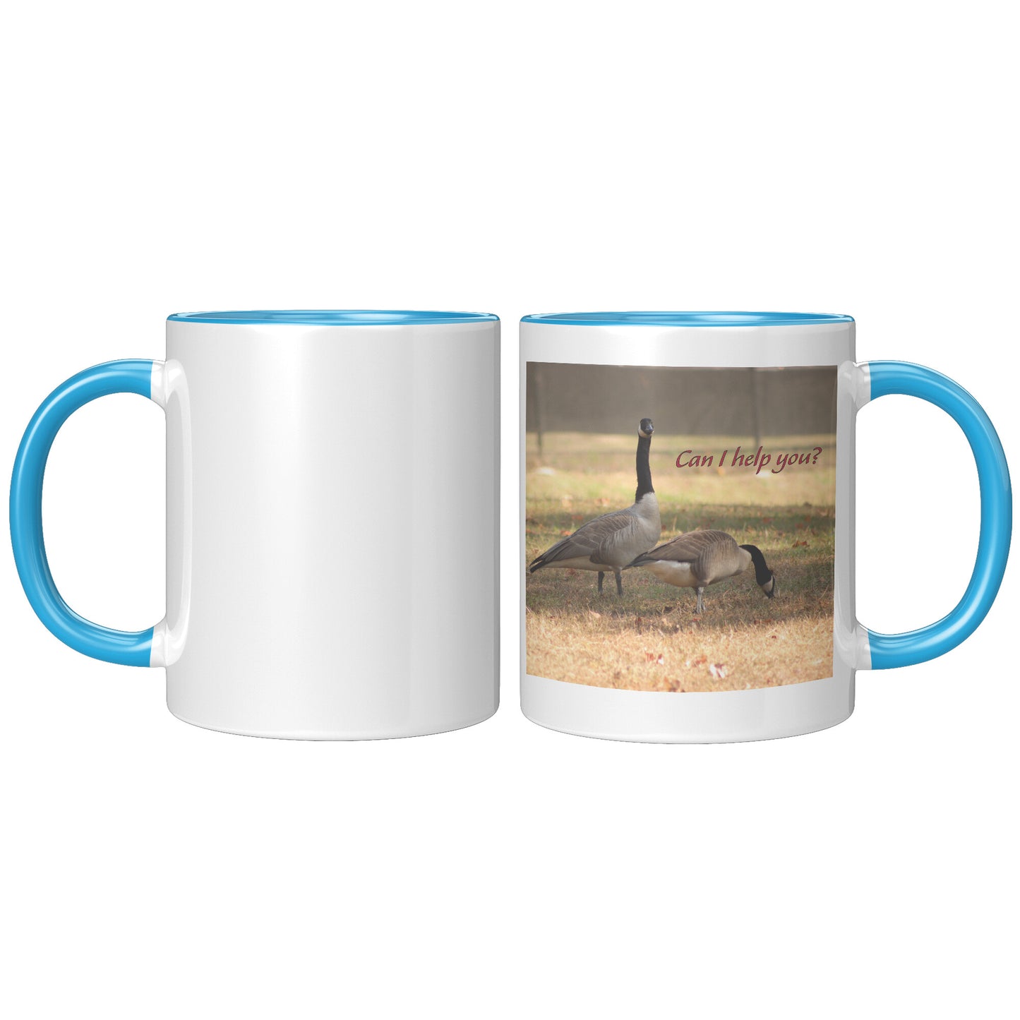 Can I help you? - 11 ounce Mug with Custom Lettering - Signs and Seasons Gifts
