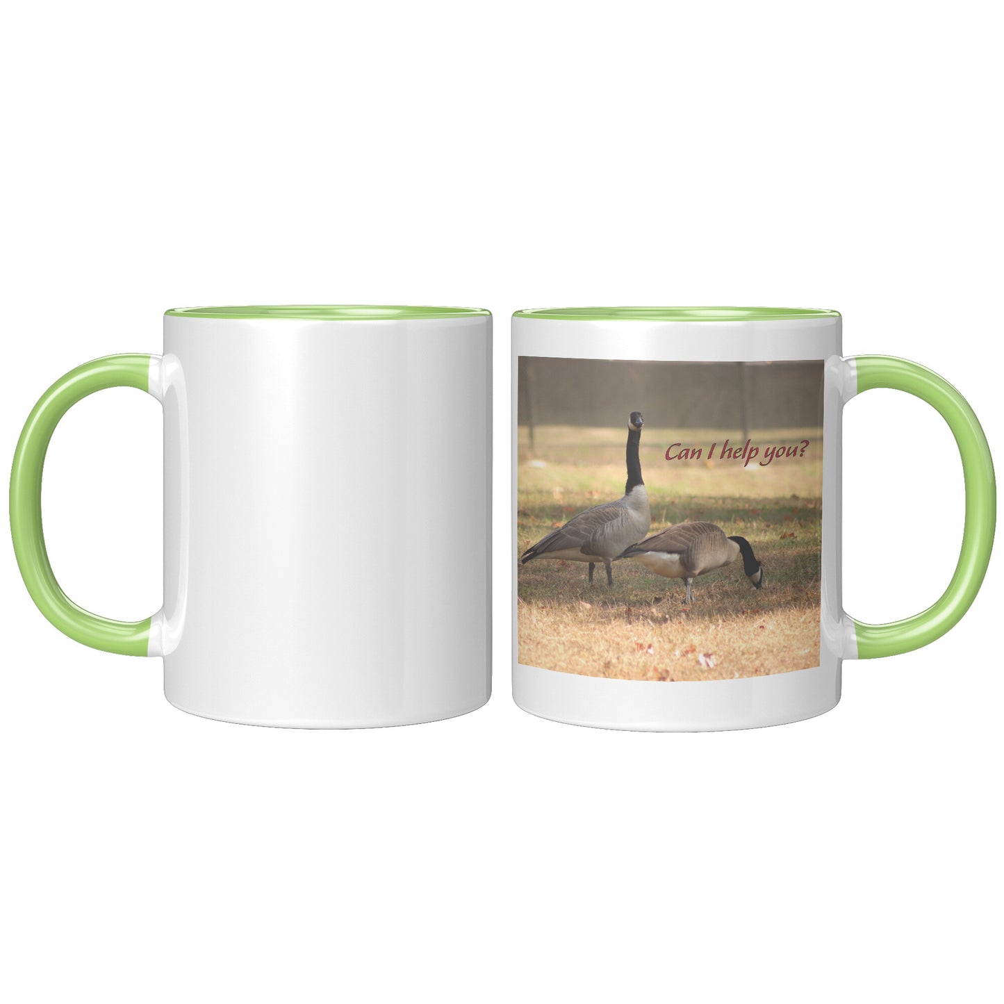 Can I help you? - 11 ounce Mug with Custom Lettering - Signs and Seasons Gifts