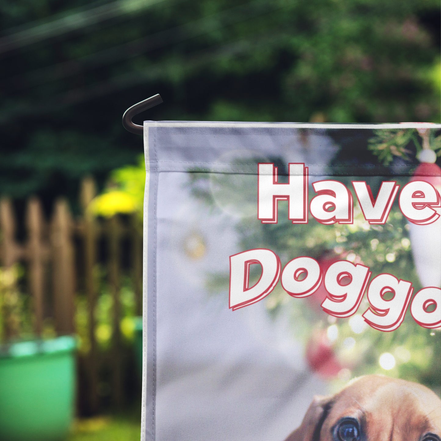 Have a Doggone Merry Christmas Lettering Yard Flag - Signs and Seasons Gifts