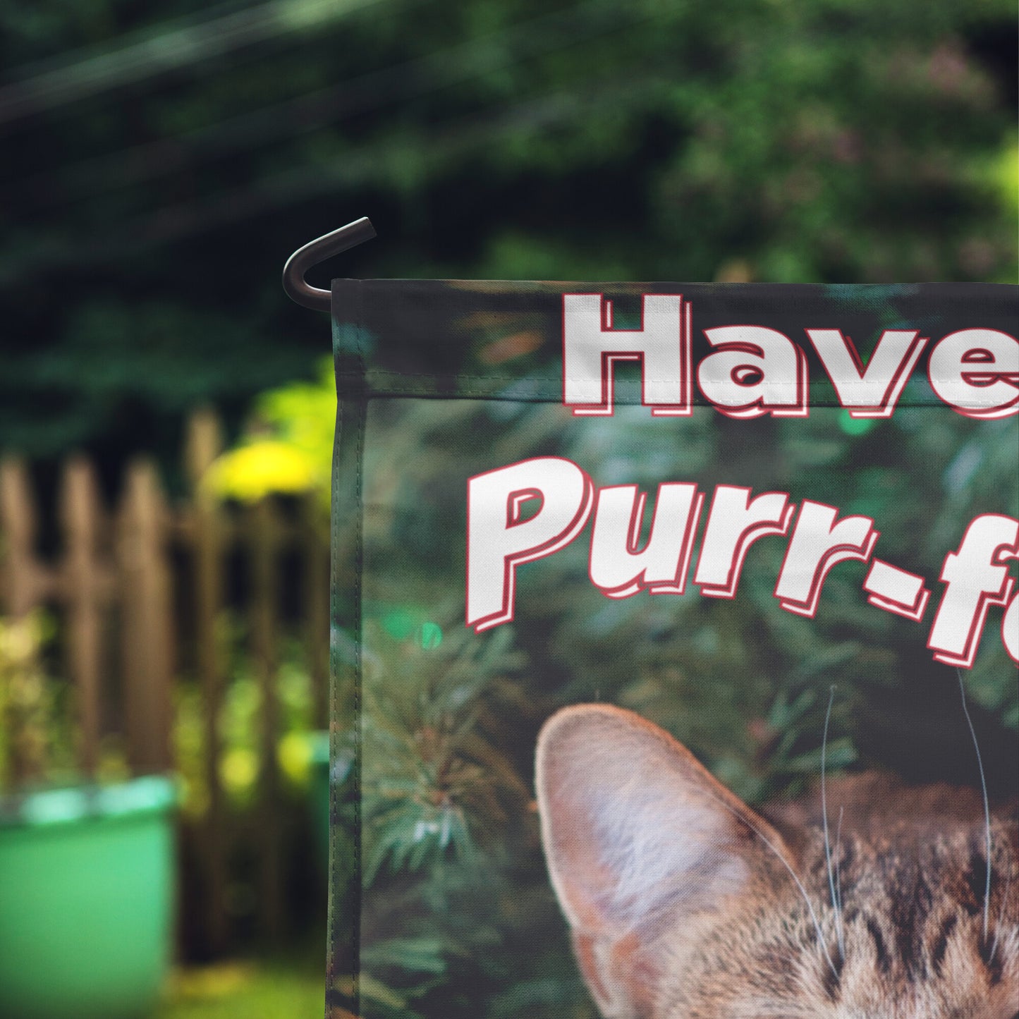 Have a Purr-fect Christmas Lettering Yard Flag - Signs and Seasons Gifts