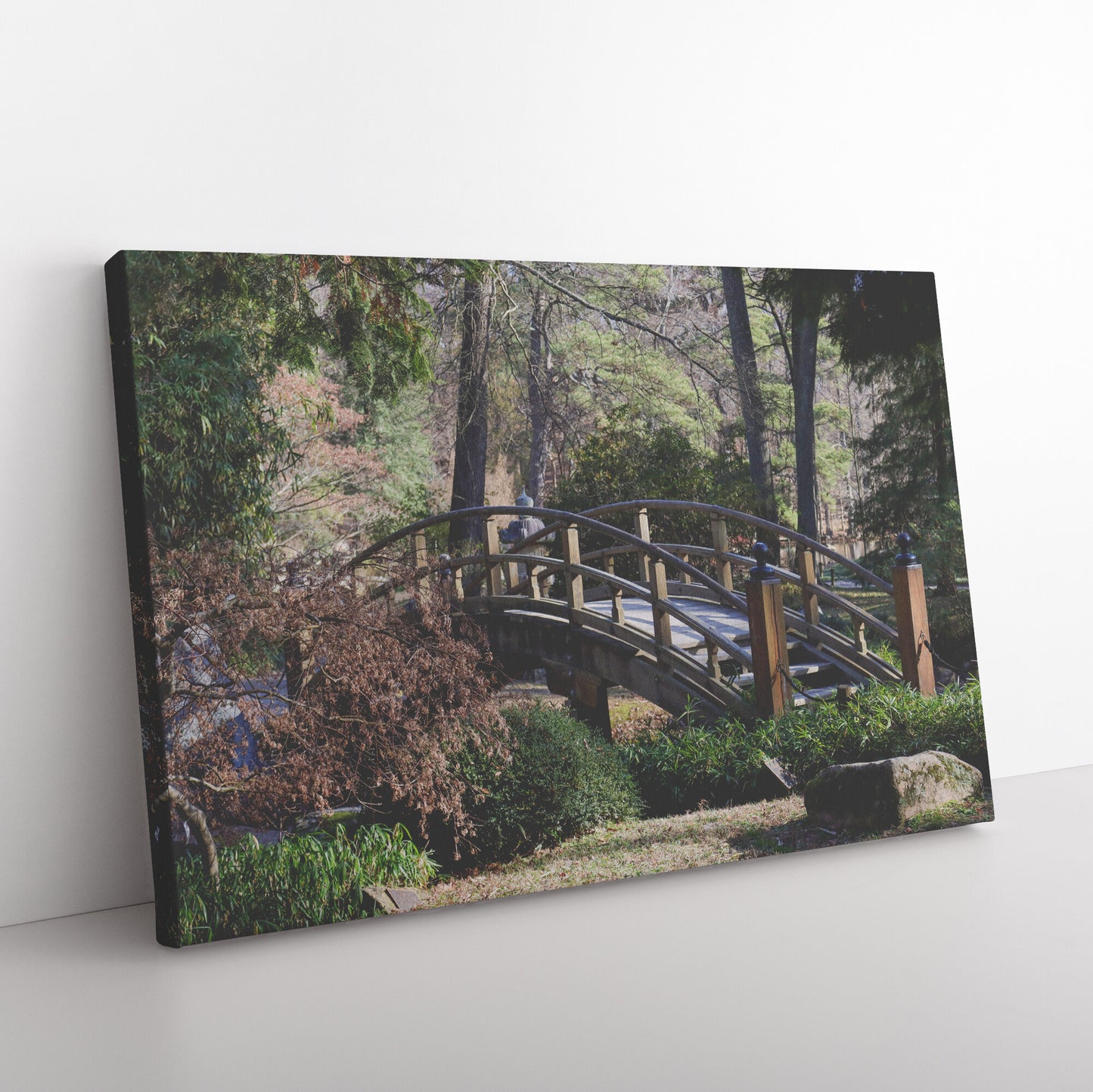 Japanese Garden in Winter Rectangle Canvas Wrap - Signs and Seasons Gifts
