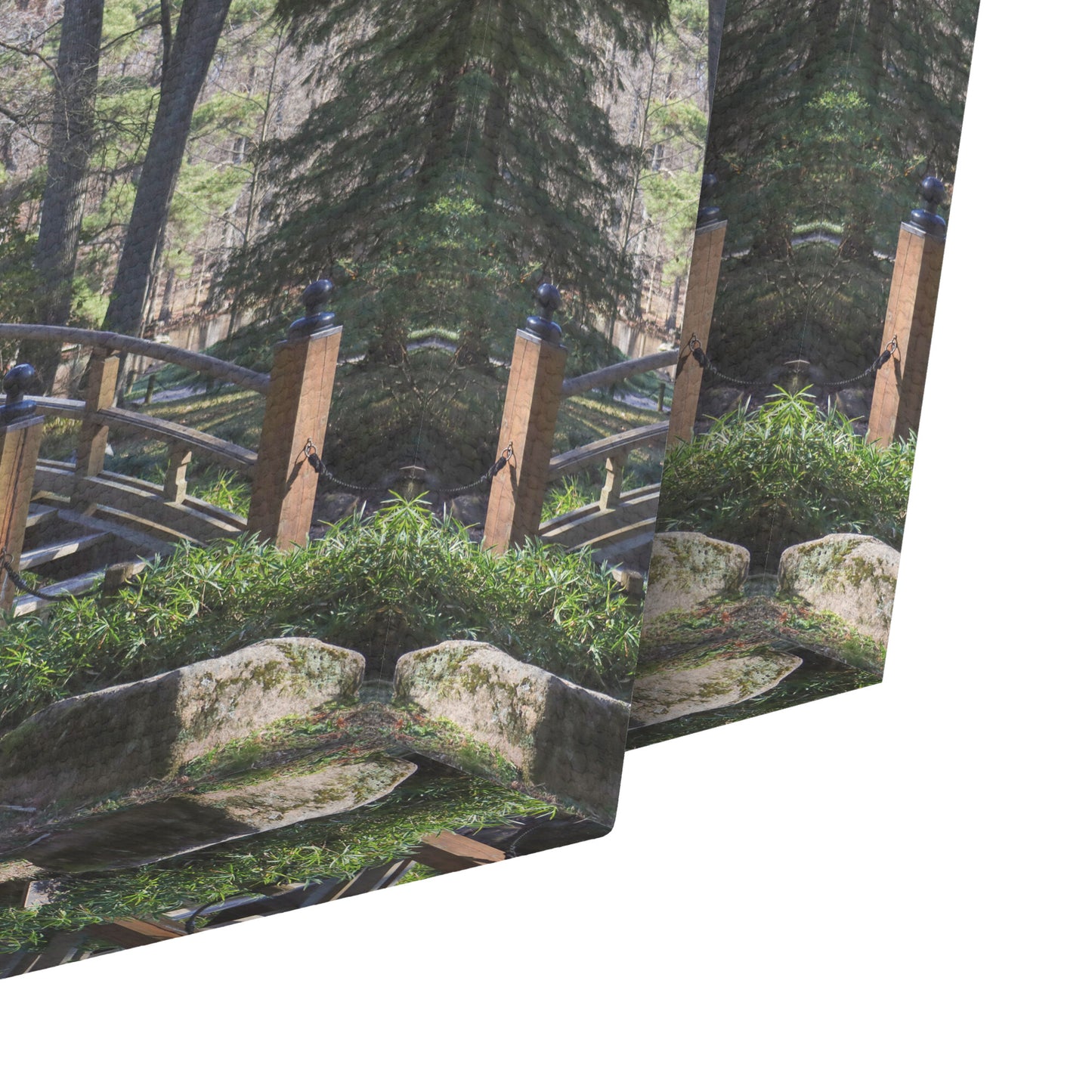 Japanese Garden in Winter Rectangle Canvas Wrap - Signs and Seasons Gifts