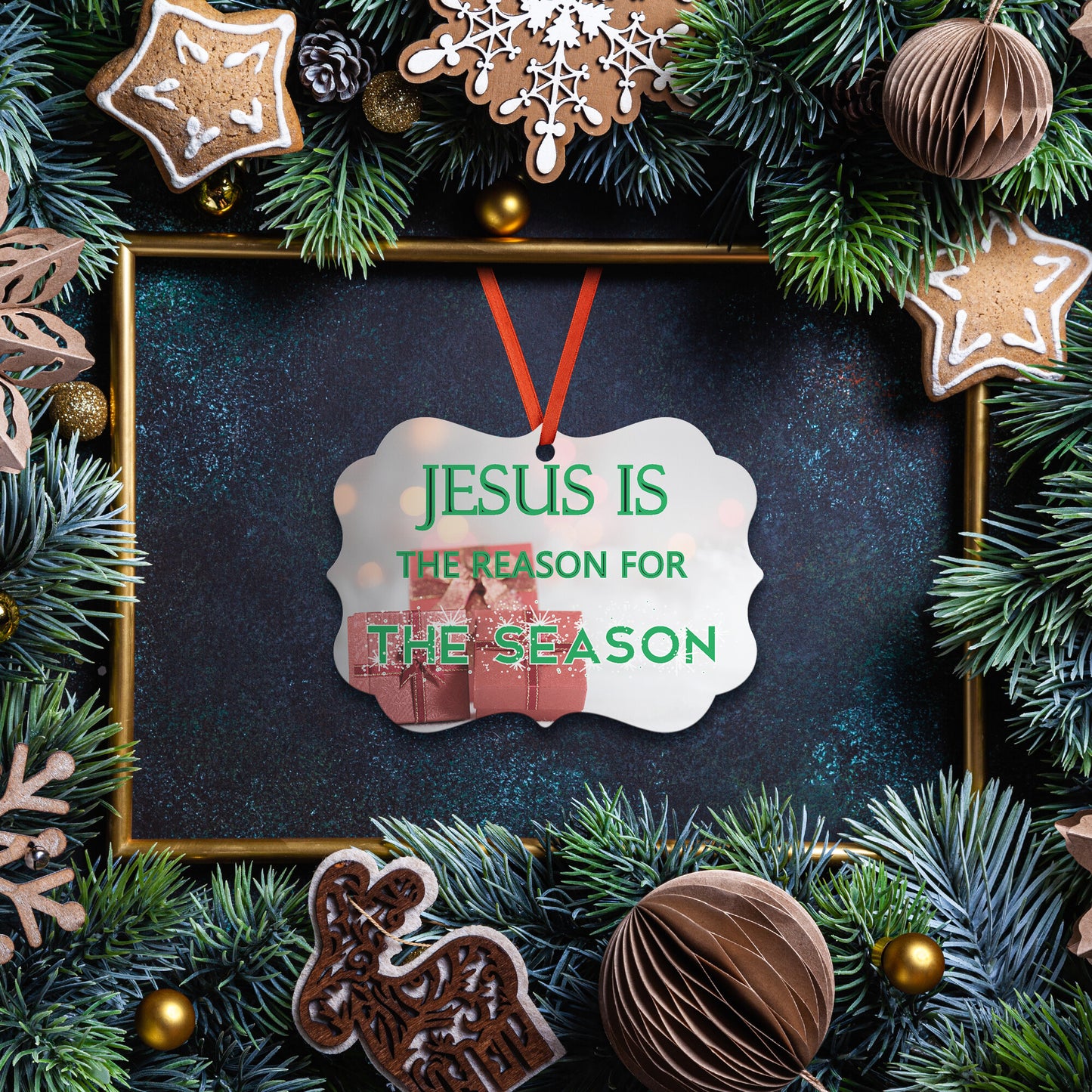 Jesus is the Reason for the Season Christmas Ornament