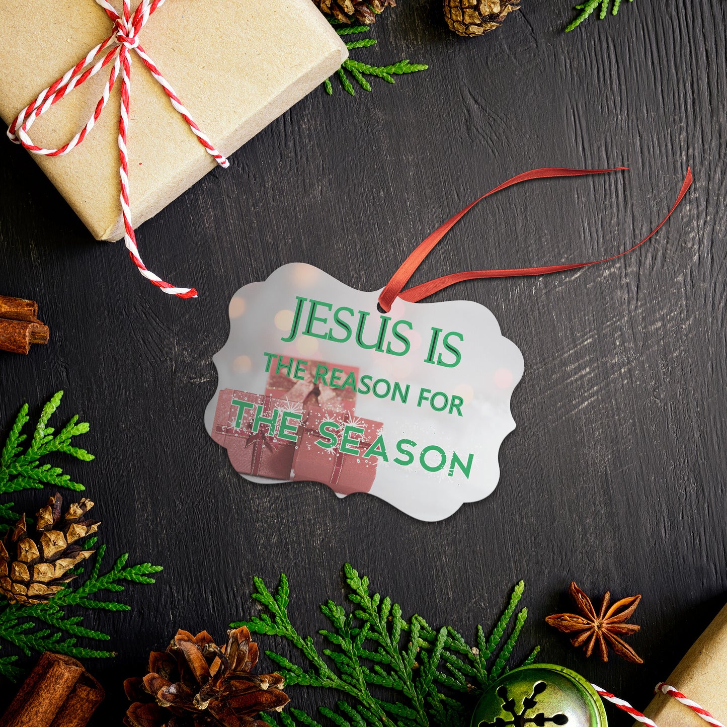 Jesus is the Reason for the Season Christmas Ornament