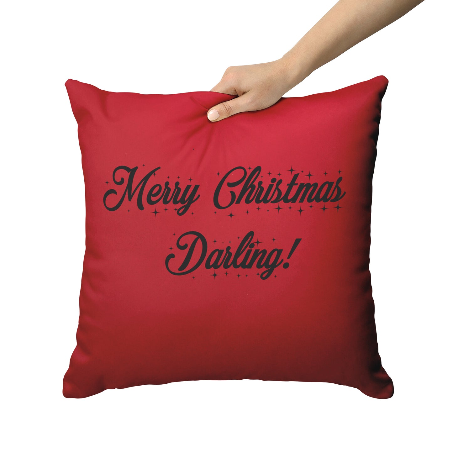 Merry Christmas Darling! Red/Black Pillow - Signs and Seasons Gifts