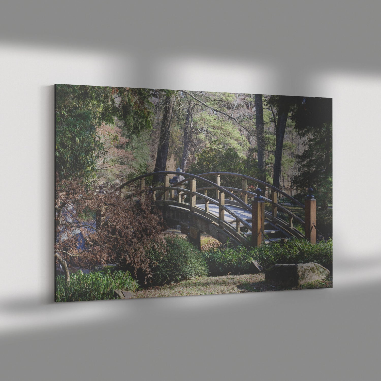 Japanese Garden in Winter Rectangle Canvas Wrap - Signs and Seasons Gifts