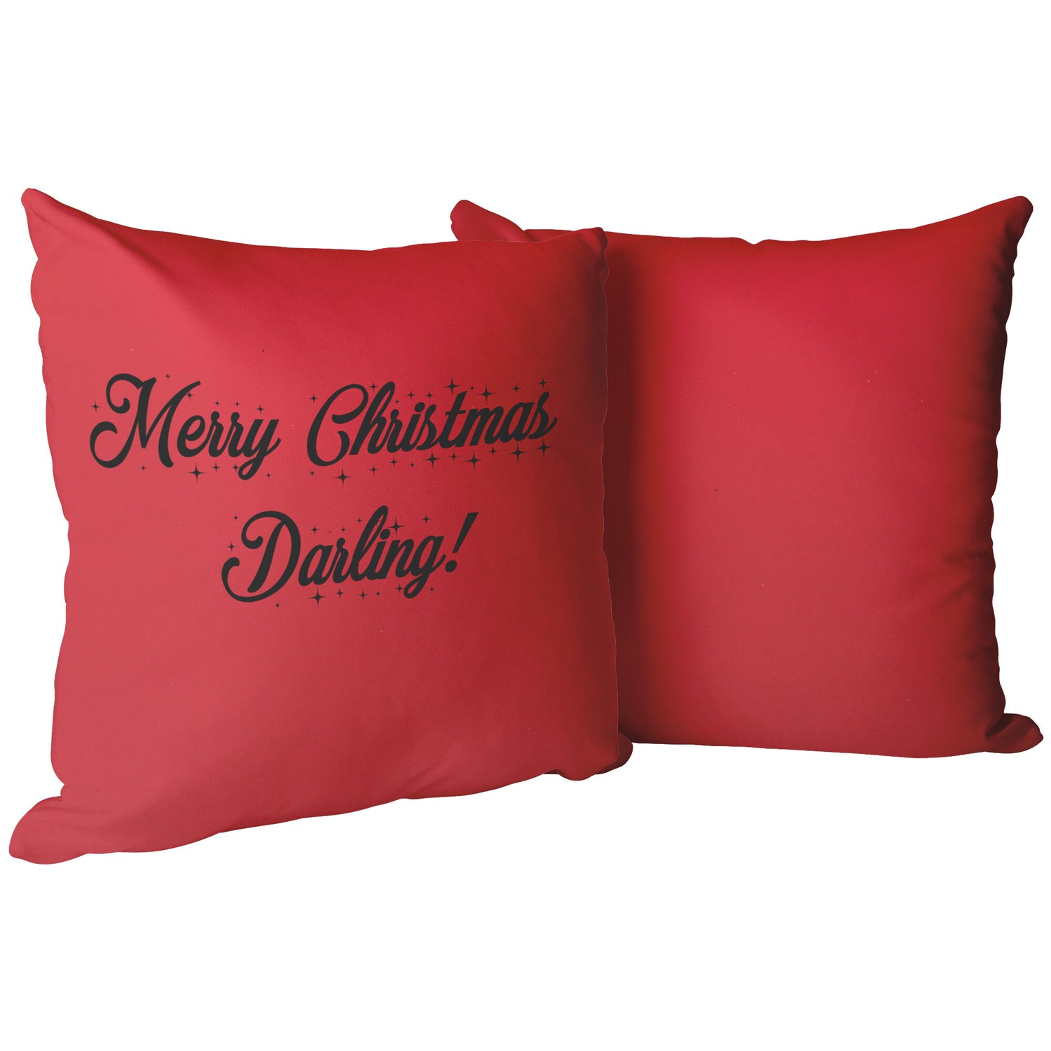 Merry Christmas Darling! Red/Black Pillow - Signs and Seasons Gifts